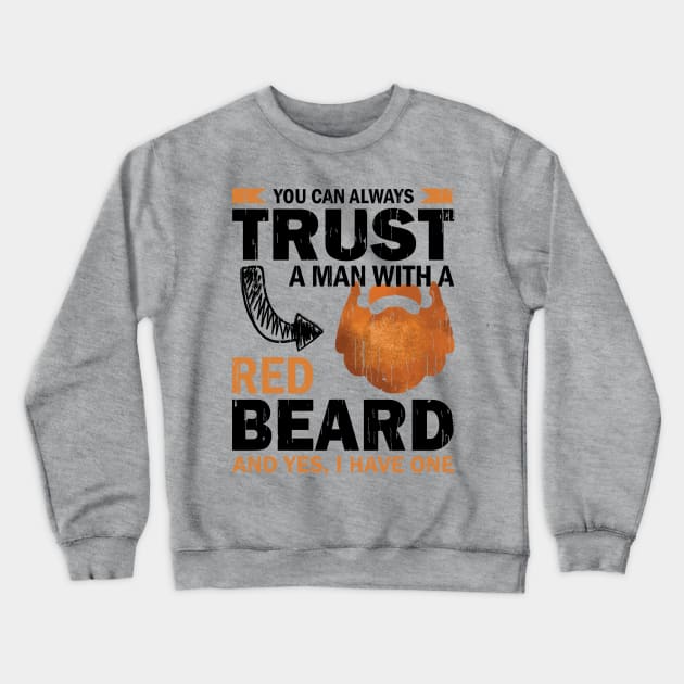 Red Beard Crewneck Sweatshirt by POD Anytime